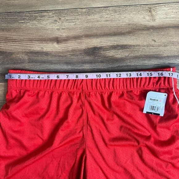 4/$25 Reebok relaxed mesh basketball shorts poppy red size large activewear - Picture 5 of 7